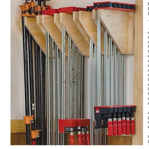 Wall Mounted Clamp Rack - Downloadable Plan